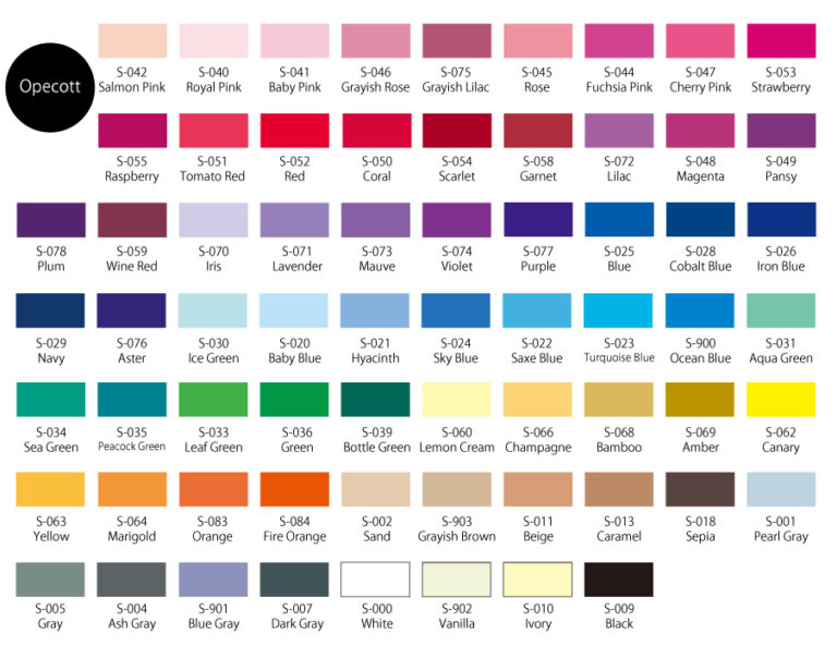 Color Chart - Chacott Co., Ltd